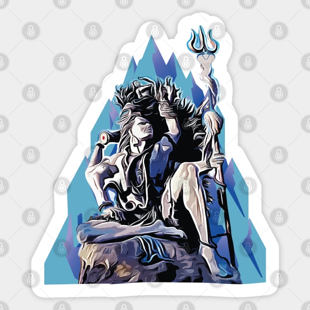 Lord Shiva Mahadev Azhimala Hindu Maha Shivratri Sticker by alltheprints